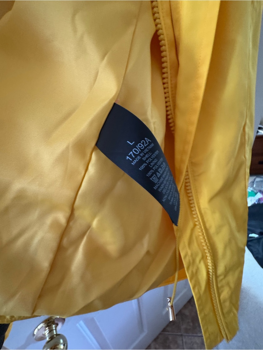 kate spade Bright Yellow Hooded casual or rain Coat - Picture 3 of 5